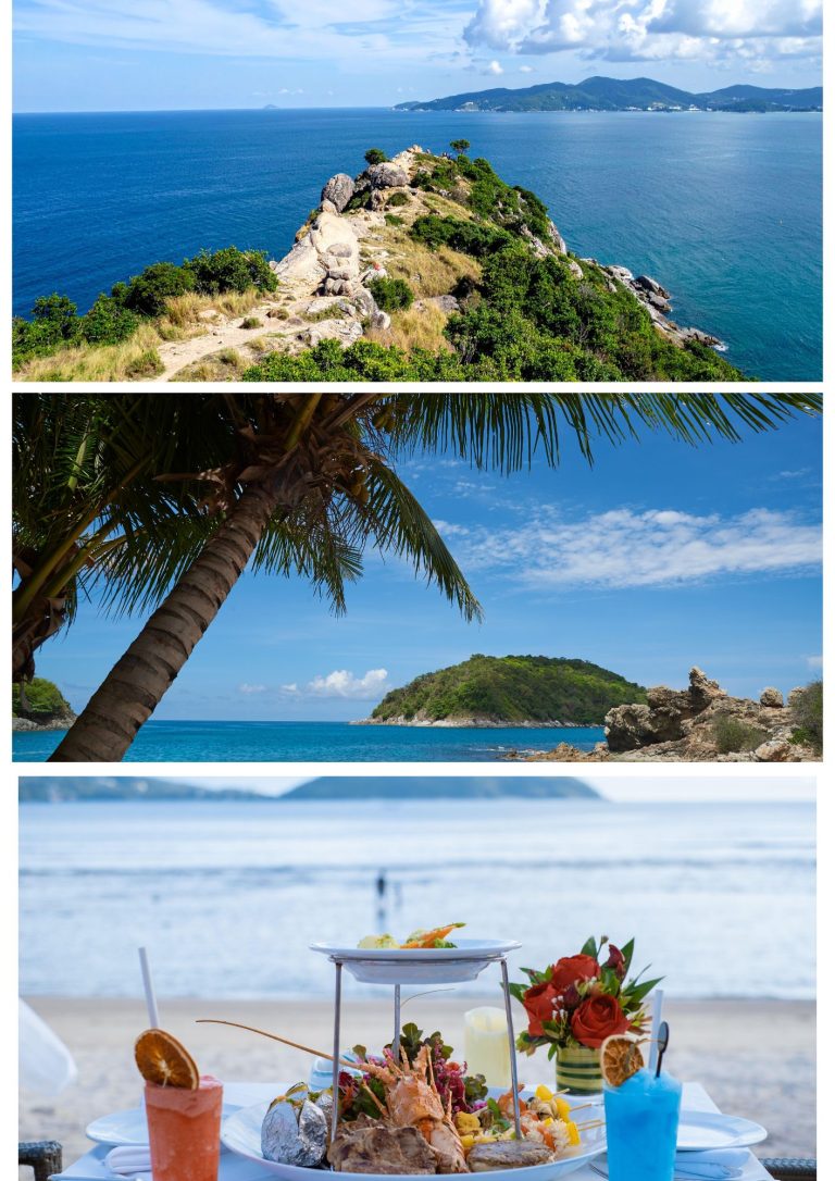 Scenic island and turquoise sea view in Phuket Thailand tropical paradise destination
